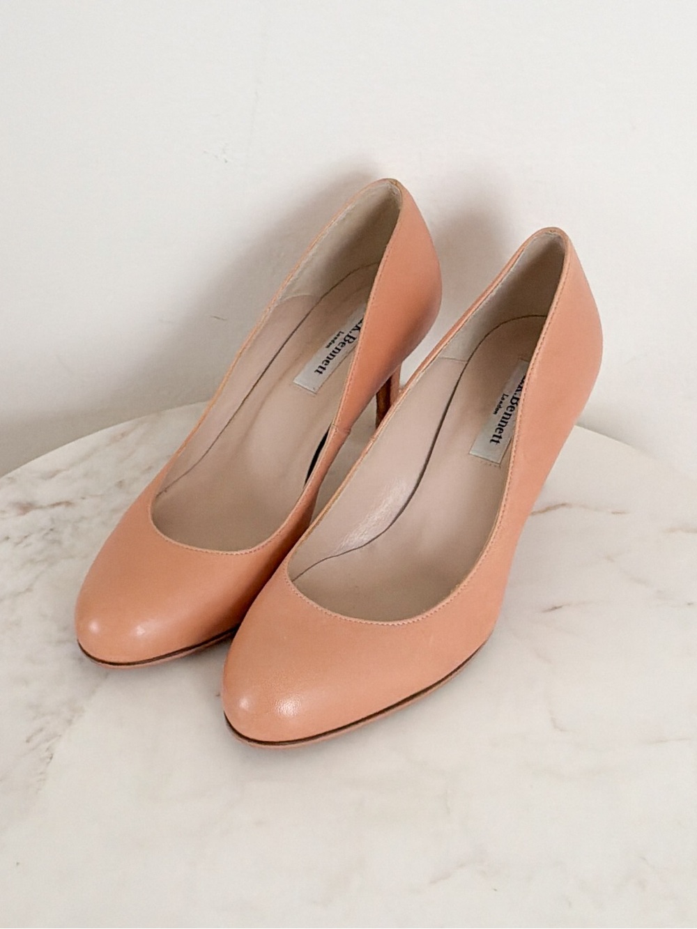L.K. Bennett Sybila Leather Tan Pumps Size 37 EU 7 US